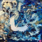 L'envol (technique mixte- 40x40cm)