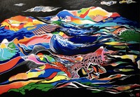 Paysage Katazom&eacute; Shi (technique mixte- 65x92cm)