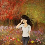 Vivement le printemps (technique mixte-30x30cm)